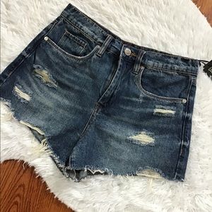 BLANK-NYC Denim The Barrow Vintage High rise Shorts NWT Size 27